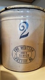 Vintage Denver Pottery Crock