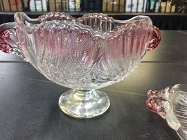 Frosted glass and rose pieces