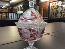 Frosted glass and rose pieces