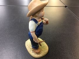 1985 Homco Denim Days Boy with Slingshot