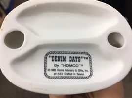 1985 Homco Denim Days Boy with Wheelbarrow