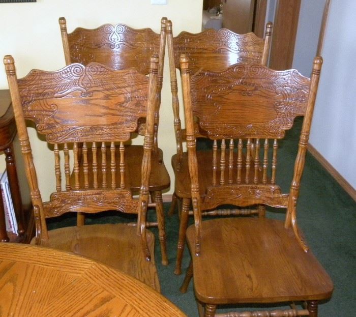 Oak Pressback Chairs