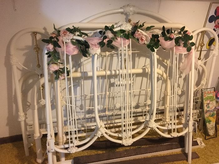 Vintage wrought-iron bed frames