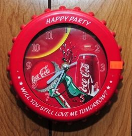 Coca-Cola collectible battery-operated wall clock