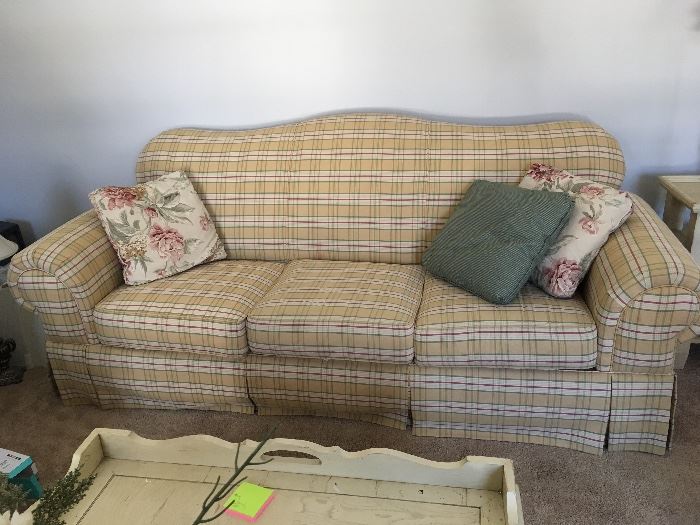 Broyhill camelback sofa