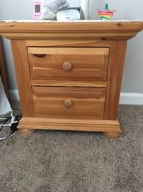 One of two Broyhill nightstands