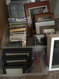 Large variety of picture frames