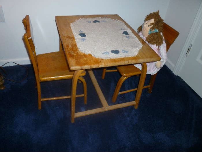 CHILDREN’S TABLE W/2 CHAIRS