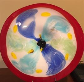 Large Art Glass Charger