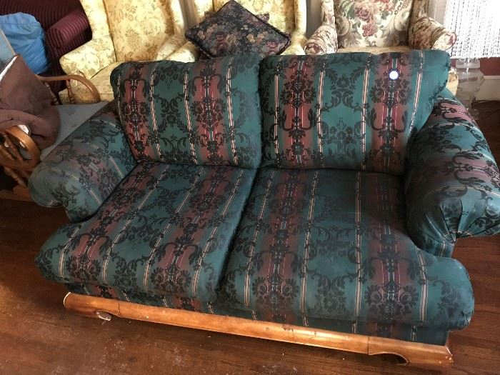 Love seat with matching sofa.