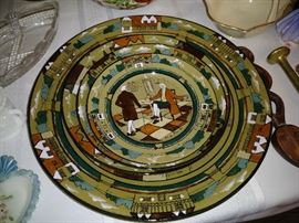 4 pcs of Buffalot Pottery Deldare (1908)