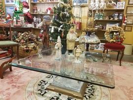 Jeffrey Bigelow Acrylic Table with Beveled Glass top 