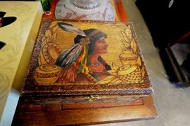 Box Wooden Pyrography