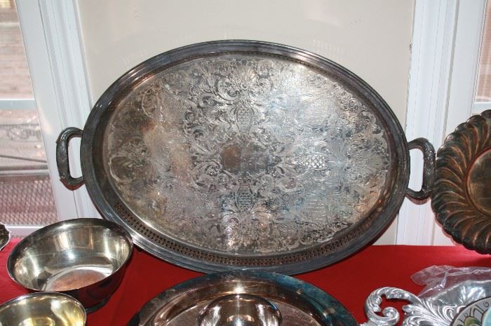 Large silverplate platter