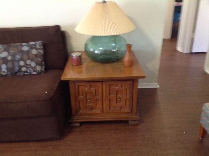 End table  and lamp.