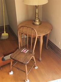 Misc little pieces-endtables- chair goes with child's desk & chair
