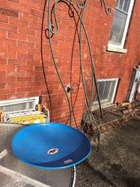 Heavy duty wrought iron plant holders, flexible flyer metal saucer, lawn furniture