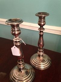 Sterling candleholders