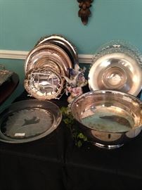 Silver plate serving pieces