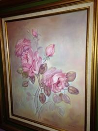 Pink roses by B. Mason