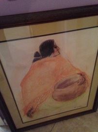 R.C. Gorman (1974) Santa Fe framed art