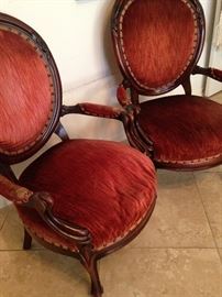 Matching Victorian parlor chairs