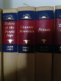 26 volumes of Zane Grey hardbacks
