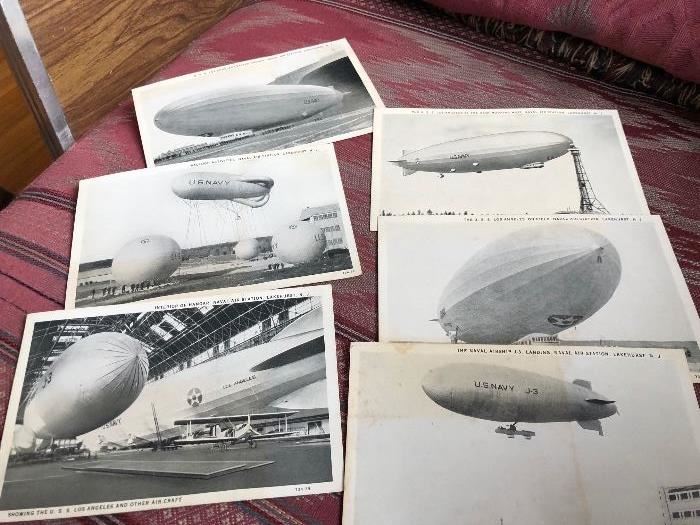 1930s Postcard Collection Lakehurst NJ Naval Station Zeppelins