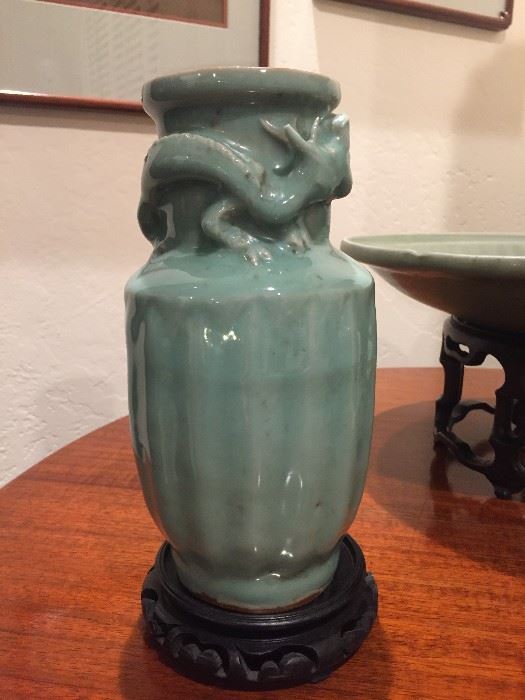 Celadon Dragon Vase