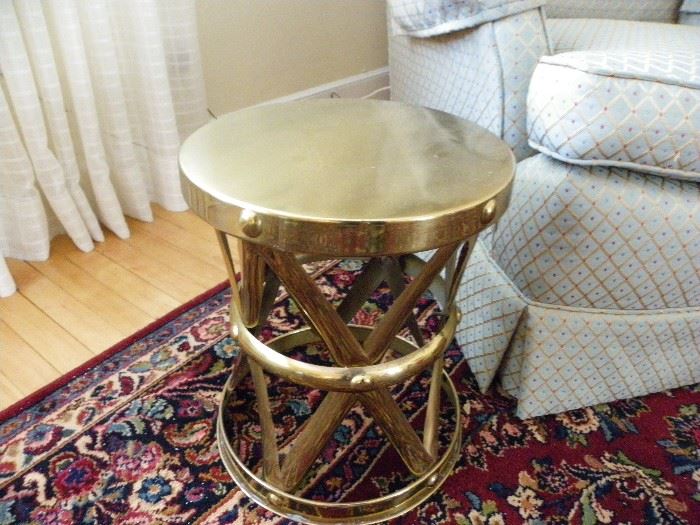 Brass End Table.