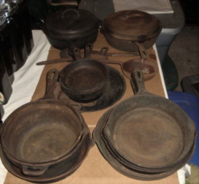 LOTS OF CAST IRON - GRISWOLD, WAGNER and MORE