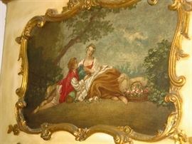 VINTAGE GOLD GILTED TRUMEAU MIRROR 