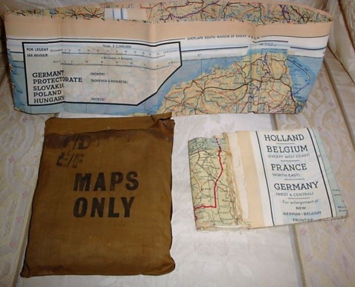 WWII SILK ESCAPE MAPS IN WONDERDUL CONDITION 