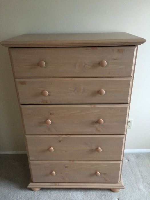Whitewashed Wood Dresser! Great for a kid's room!