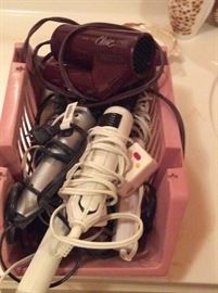 Basket of hair cair electric items