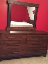 Bedroom dresser and mirror