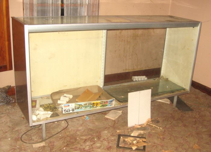 Commercial grade electrical glass display cabinet - located off-site at a different location