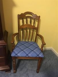 #37	Odd dining chair w/blue plaid fabric seat	 $25.00 
