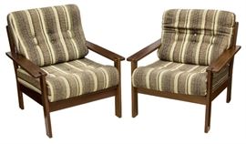 2 DANISH MIDCENTURY MODERN TEAK LOUNGE CHAIRS