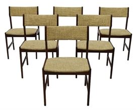 6 DANISH MIDCENTURY MODERN ROSEWOOD CHAIRS