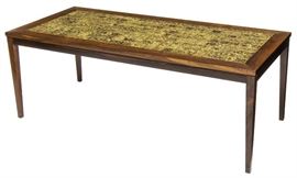 DANISH MIDCENTURY ROSEWOOD TILED COFFEE TABLE