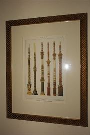 Five framed Architeural Prints