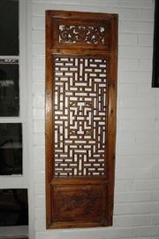 Pair of Antique Chinese Wooden Screens