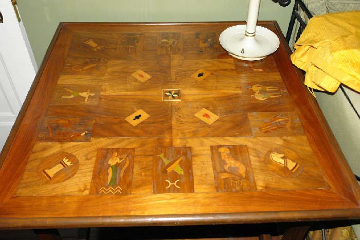 detail of game table