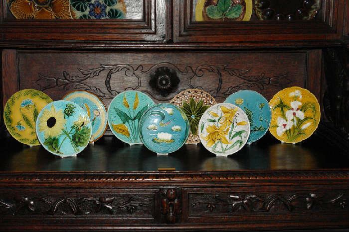 Collection of Majolica plates