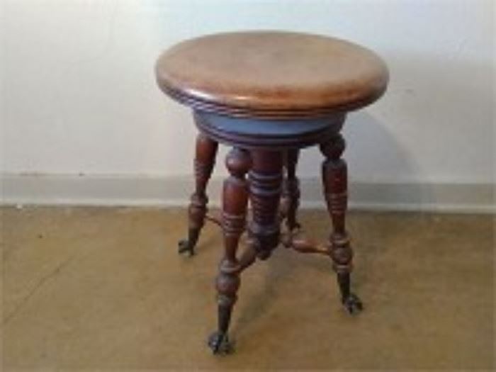 Antique Claw Ball Piano Stool