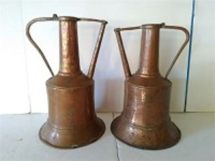 Vintage Turkish Copper Pitchers