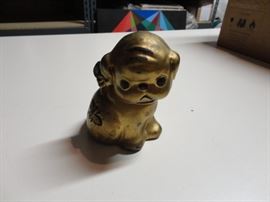 Antique metal dog  "Piggy Bank" 