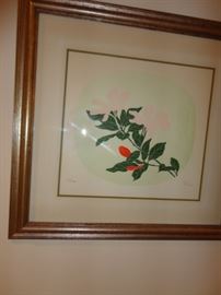 Framed art numbered print 