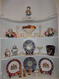 Lenox China, Hummels, collectible plates and vases.